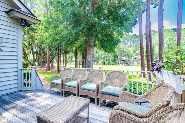 Balcony of this home in Sea Pines