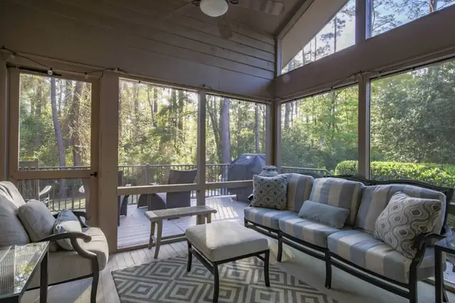 Balcony of this home in Sea Pines