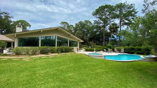 Outside of this home in Sea Pines