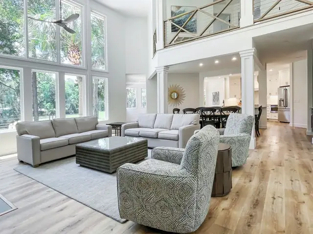 Living room of this home in Sea Pines