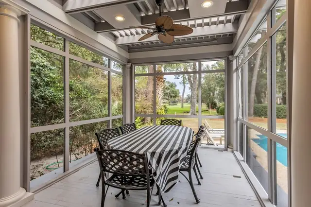Balcony of this home in Sea Pines