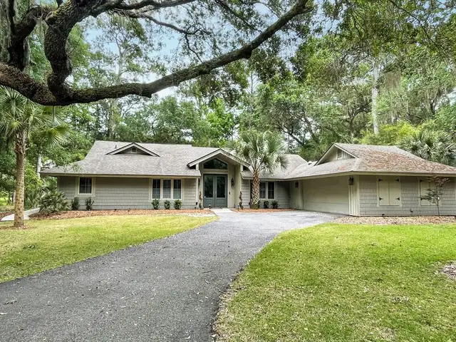 Outside of this home in Sea Pines