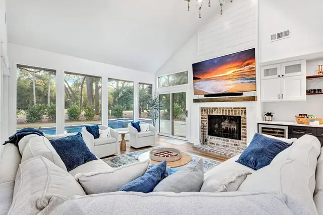 Living room of this home in Sea Pines