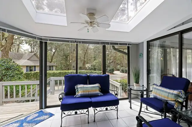 Balcony of this home in Sea Pines