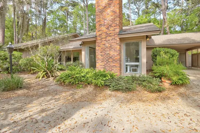 Outside of this home in Sea Pines
