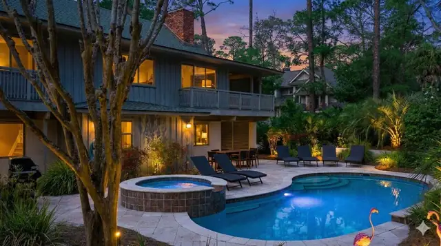 Outside of this home in Sea Pines