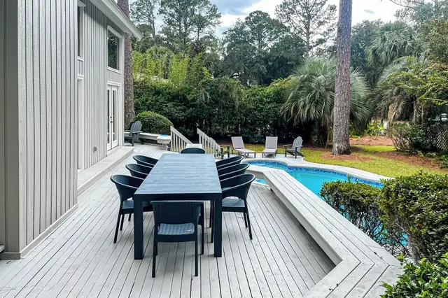 Balcony of this home in Sea Pines