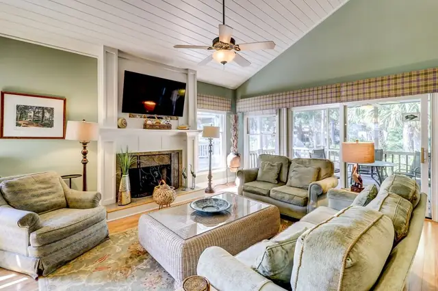 Living room of this home in Sea Pines
