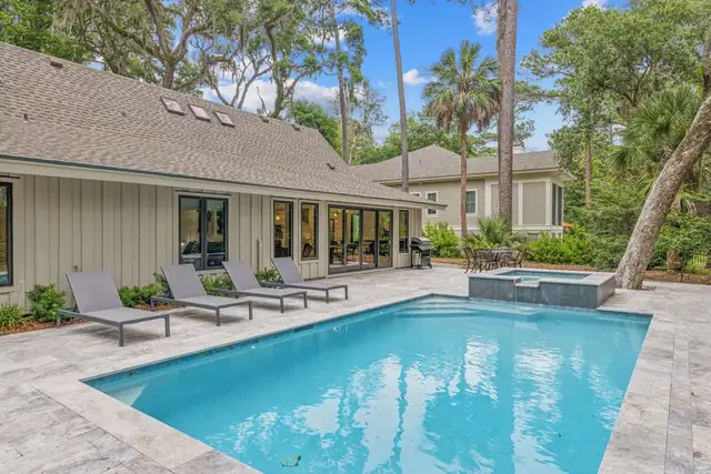 Outside of this home in Sea Pines