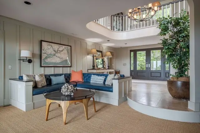 Living room of this home in Sea Pines