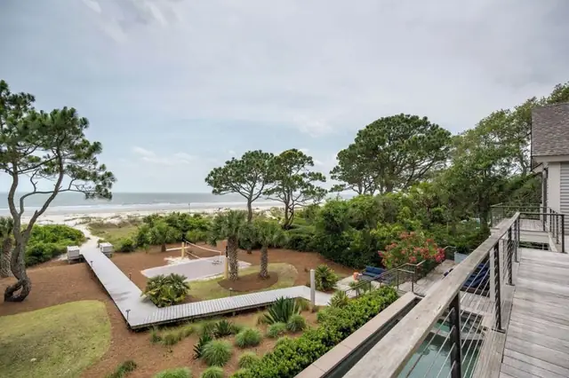 Balcony of this home in Sea Pines