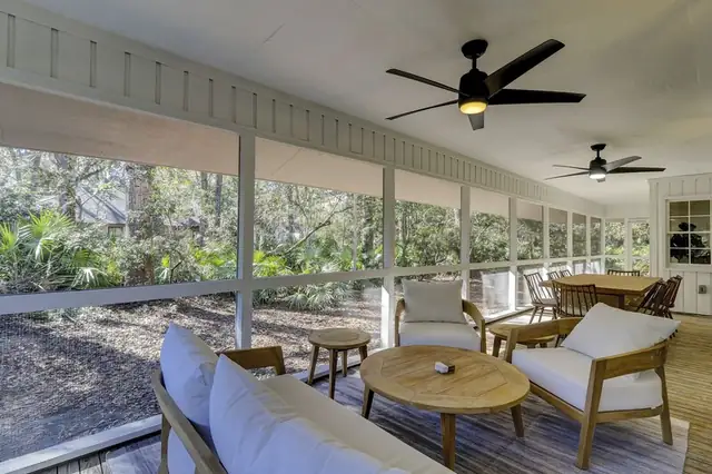 Balcony of this home in Sea Pines