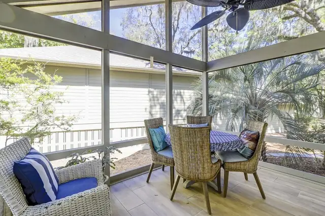 Balcony of this home in Sea Pines