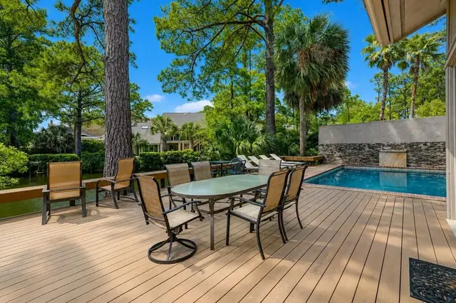 Balcony of this home in Sea Pines