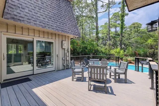 Balcony of this home in Sea Pines