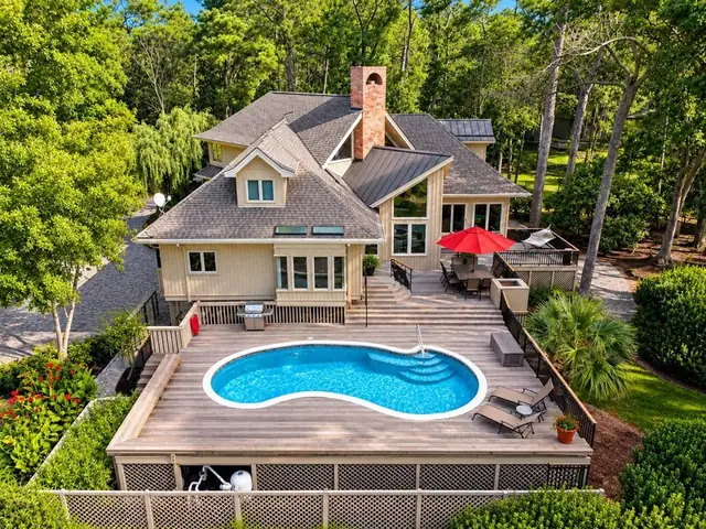 Outside of this home in Sea Pines
