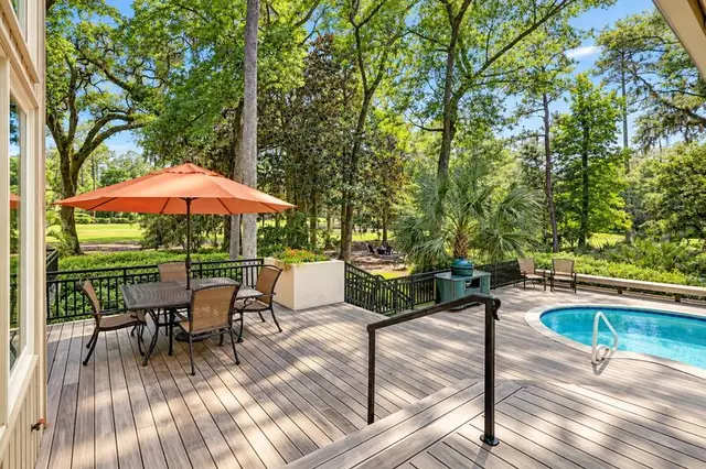 Balcony of this home in Sea Pines