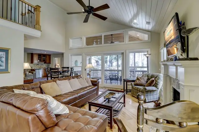 Living room of this home in Sea Pines