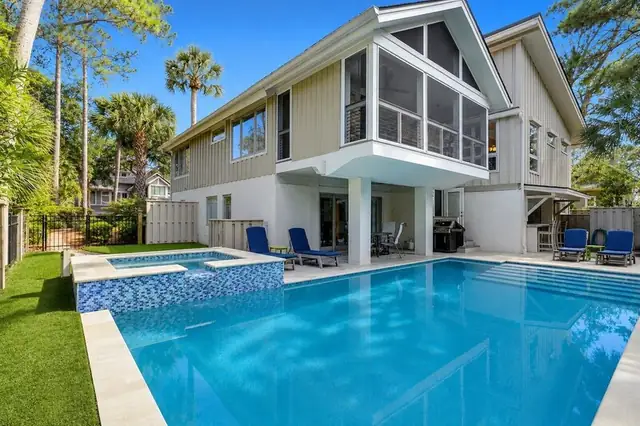 Outside of this home in Sea Pines