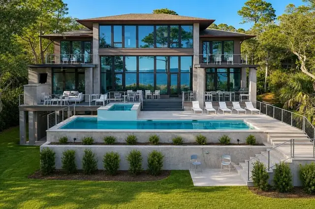 Outside of this home in Sea Pines