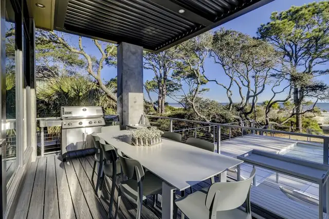 Balcony of this home in Sea Pines