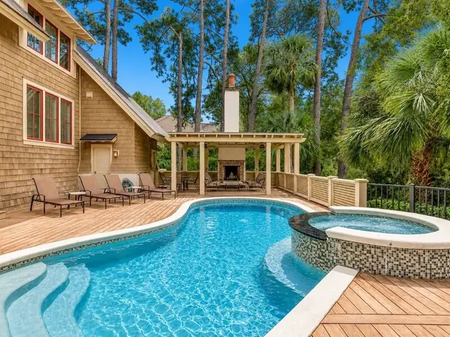 Pool of this home in Sea Pines