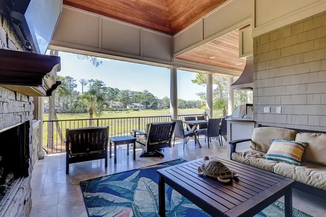 Balcony of this home in Sea Pines