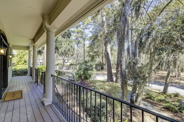 Balcony of this home in Sea Pines