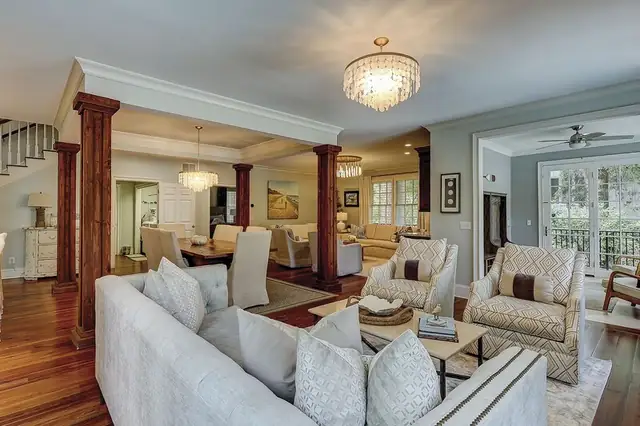 Living room of this home in Sea Pines