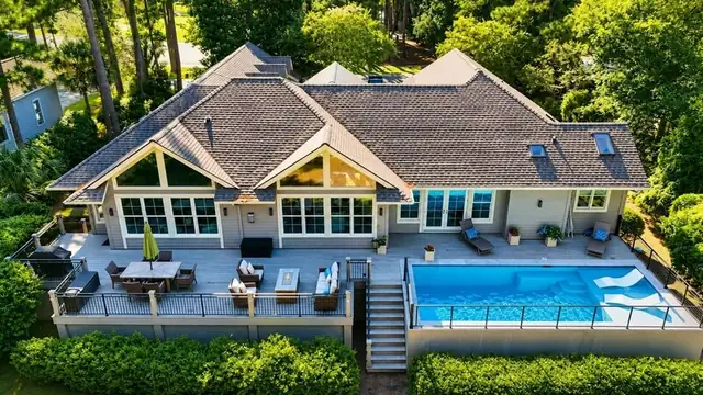 Outside of this home in Sea Pines