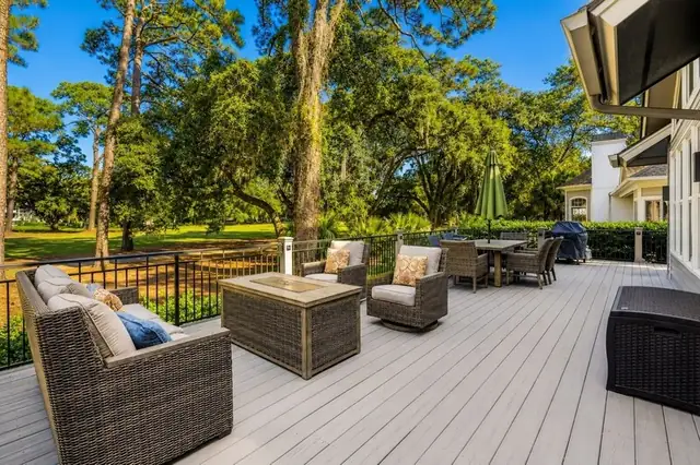 Balcony of this home in Sea Pines