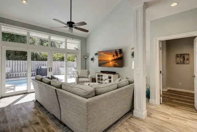 Living room of this home in Sea Pines