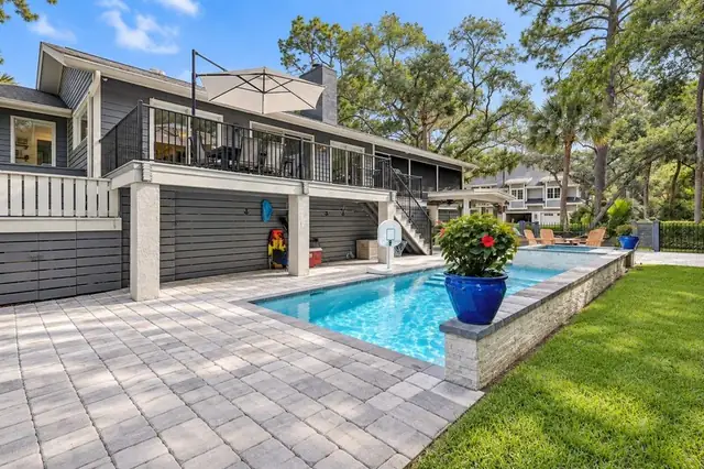 Outside of this home in Sea Pines
