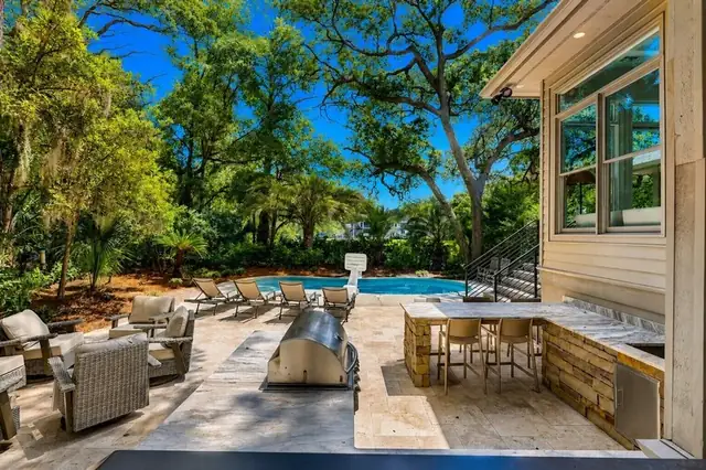 Balcony of this home in Sea Pines