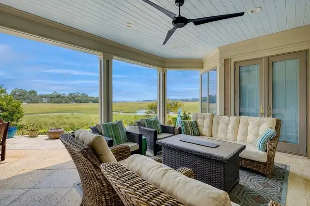 Balcony of this home in Sea Pines