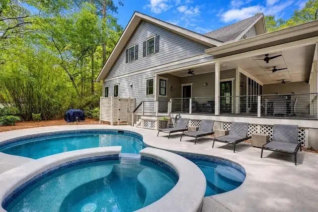 Outside of this home in Sea Pines