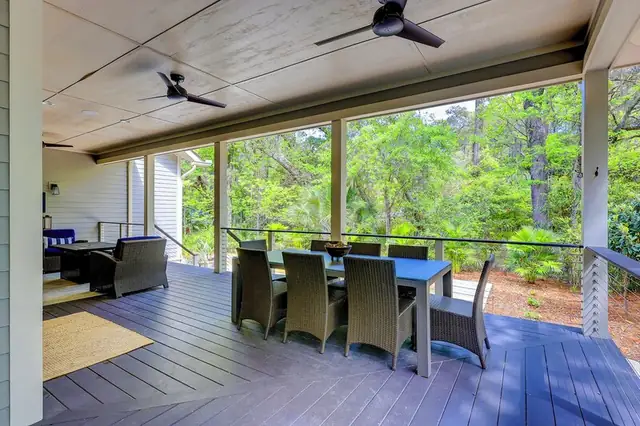 Balcony of this home in Sea Pines