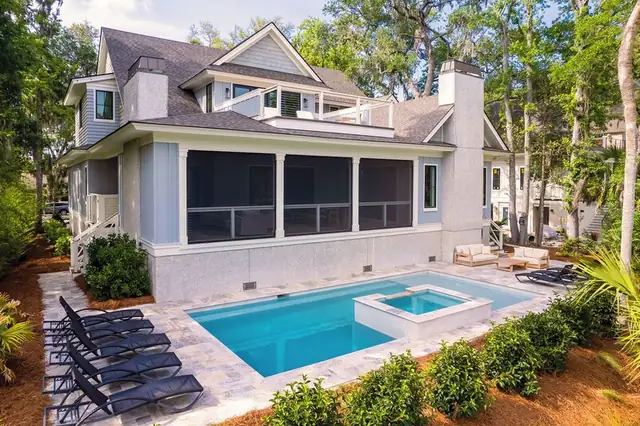 Outside of this home in Sea Pines