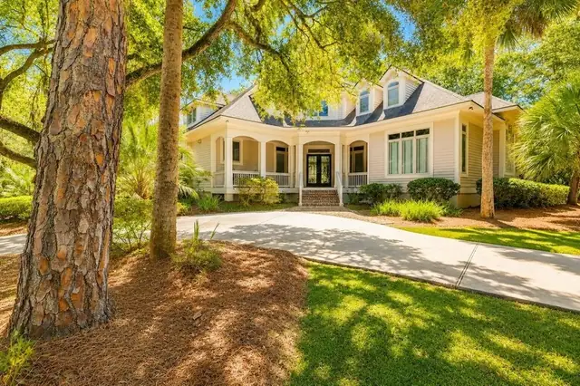 Outside of this home in Sea Pines