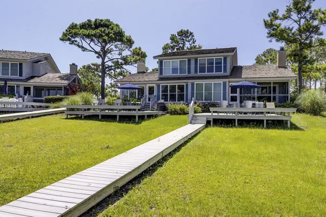 Balcony of this home in Sea Pines