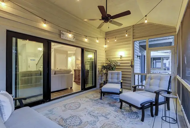 Balcony of this home in Sea Pines