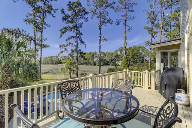 Balcony of this home in Sea Pines