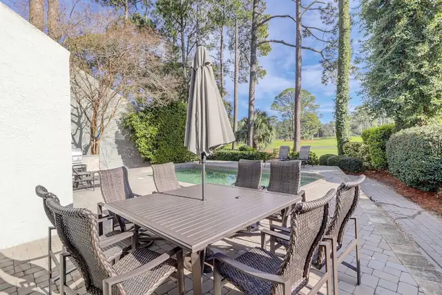 Balcony of this home in Sea Pines