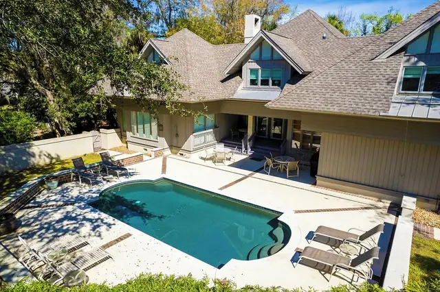 Outside of this home in Sea Pines