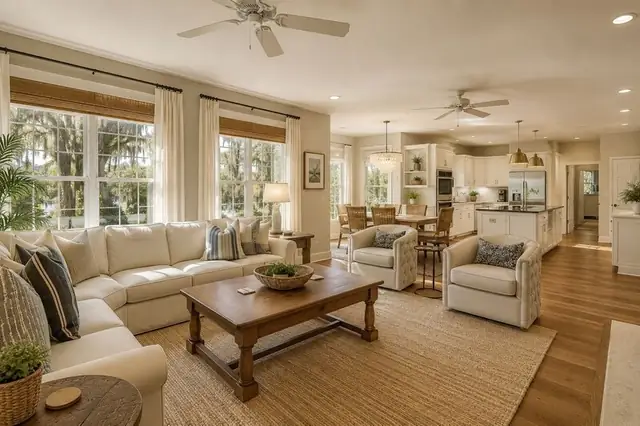 Living room of this home in Sea Pines