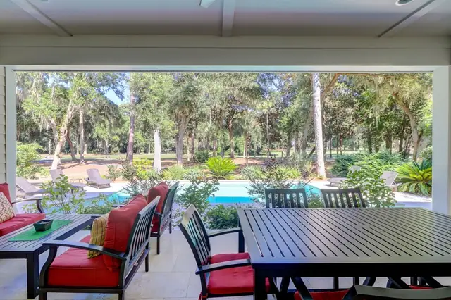 Balcony of this home in Sea Pines
