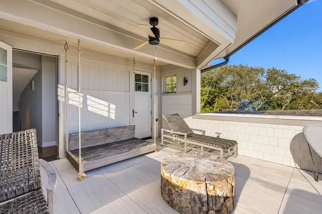 Balcony of this home in Sea Pines