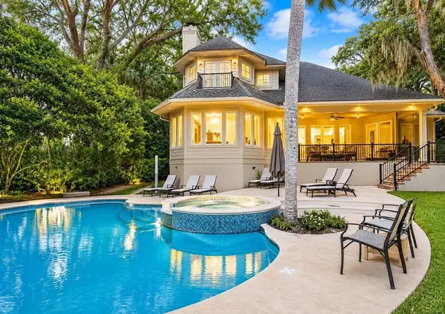 Outside of this home in Sea Pines