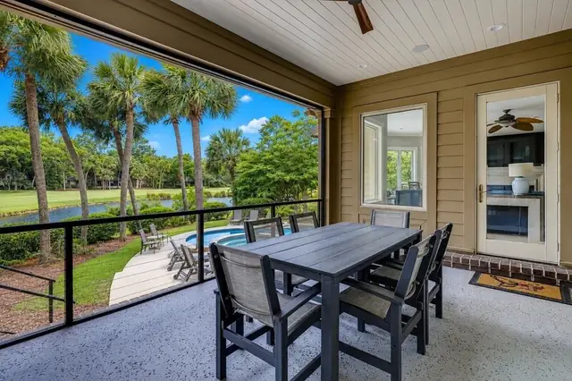 Balcony of this home in Sea Pines