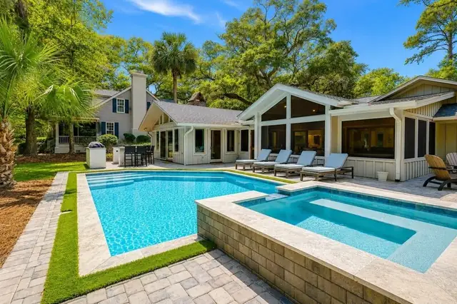 Pool of this home in Sea Pines